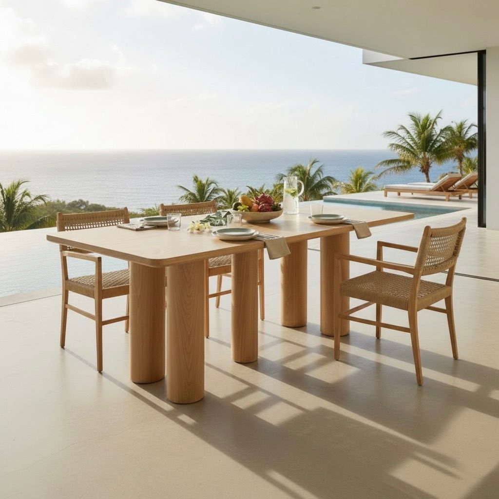 Table de salle à manger en teck 5 – Décors & Bois Guadeloupe