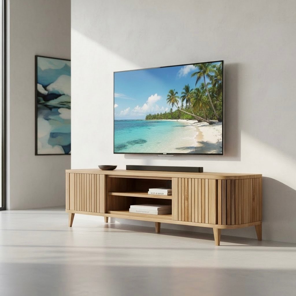 Meuble TV en teck 9 – Décors & Bois Guadeloupe