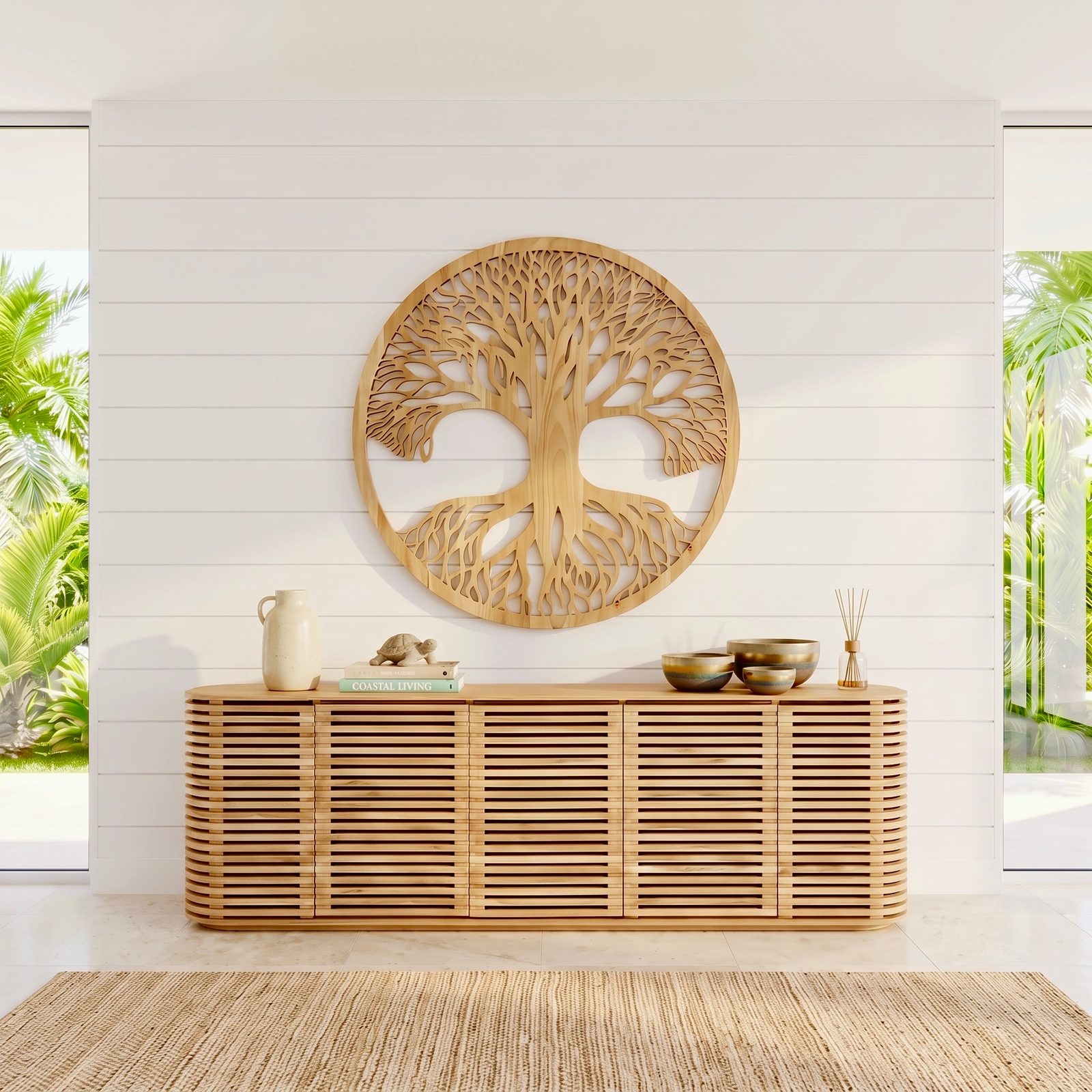 Décoration murale en teck 4 – Décors & Bois Guadeloupe