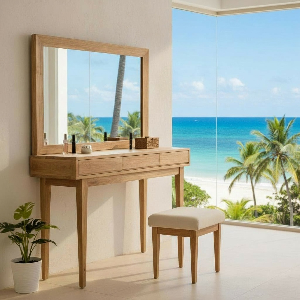 Coiffeuse en teck 3 – Décors & Bois Guadeloupe