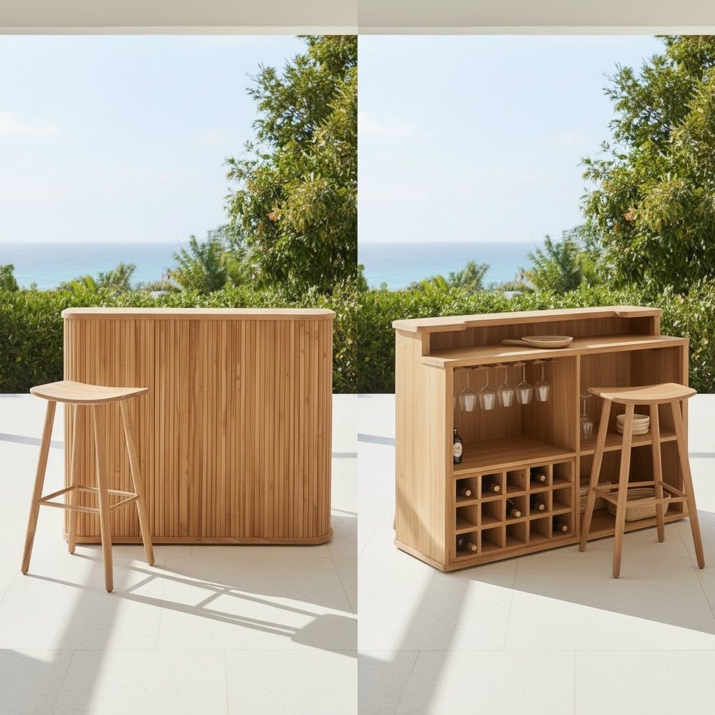 Bar en teck 9 – Décors & Bois Guadeloupe