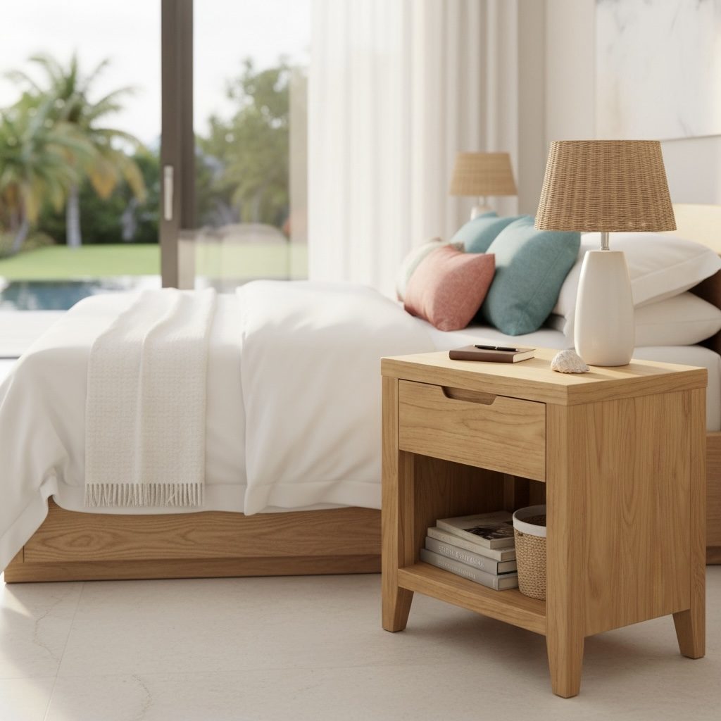 Table de chevet en teck 14 – Décors & Bois Guadeloupe