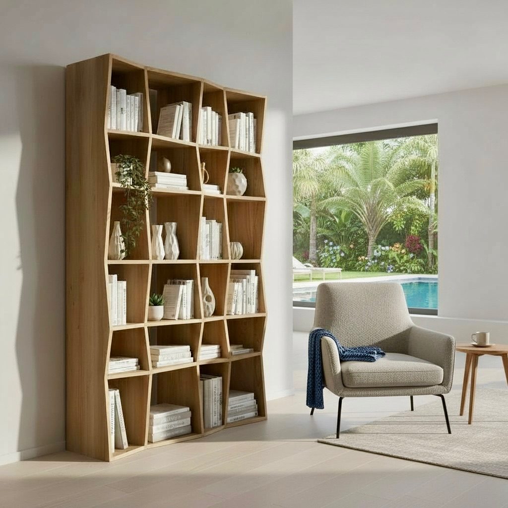Bibliothèque en teck 21 – Décors & Bois Guadeloupe