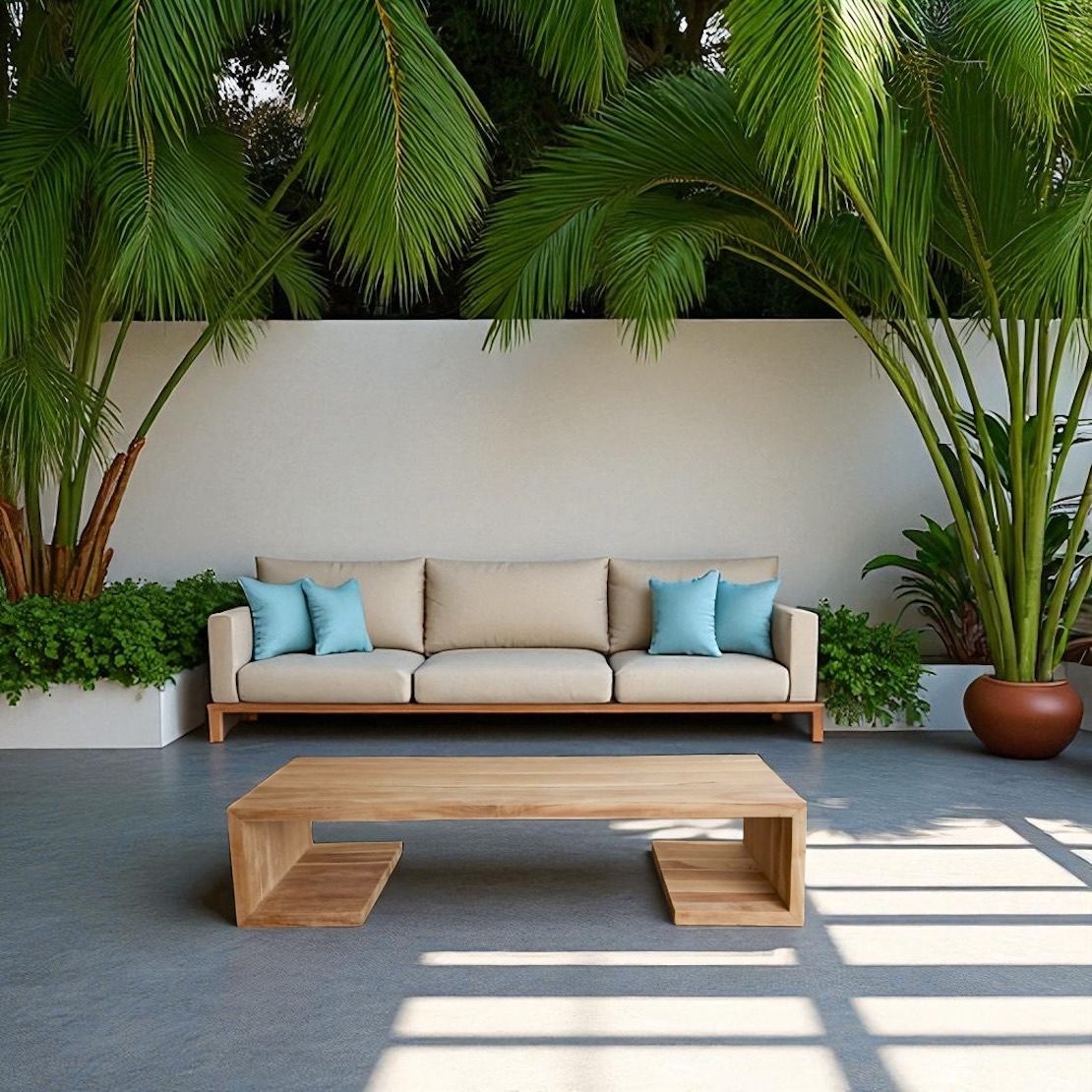 Table basse en teck 21 – Décors & Bois Guadeloupe