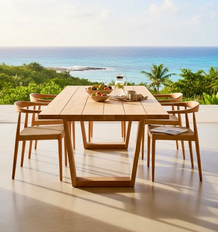 Table de salle à manger en teck 14 – Décors & Bois Guadeloupe