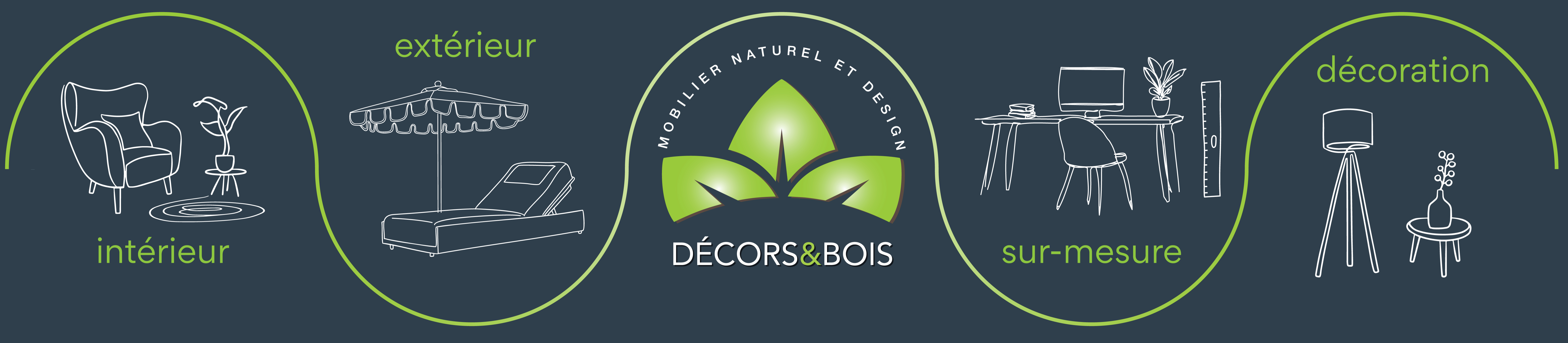Décors & Bois — Intérieur · Extérieur · Sur-mesure · Décoration