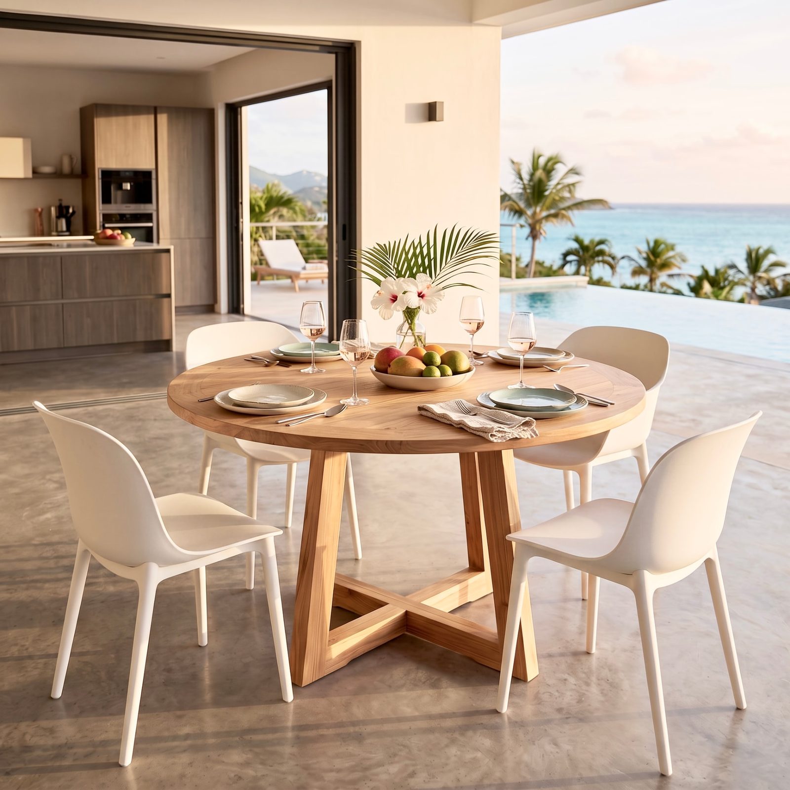 Table de salle à manger en teck 25 – Décors & Bois Guadeloupe
