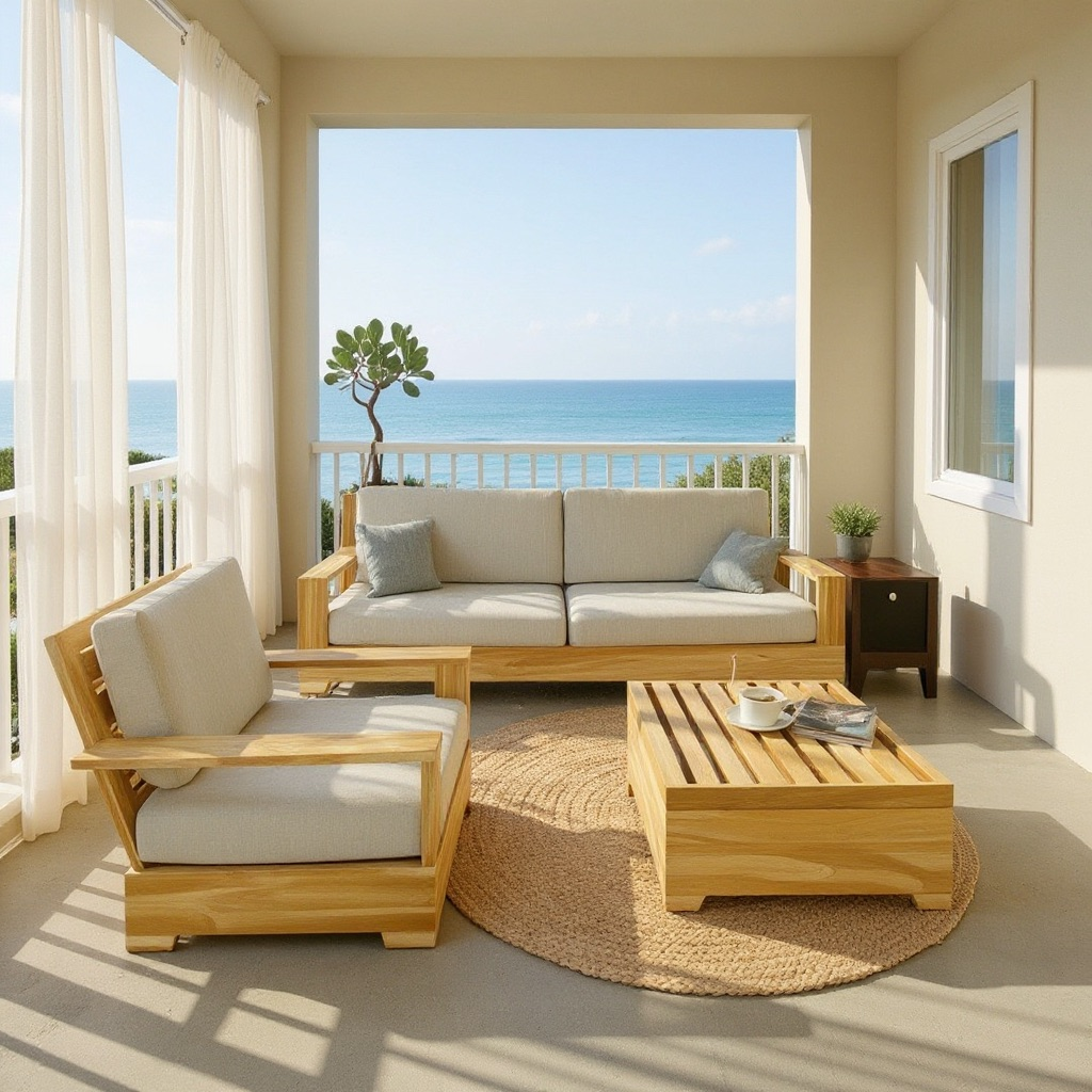 Salon d'extérieur en teck 10 – Décors & Bois Guadeloupe