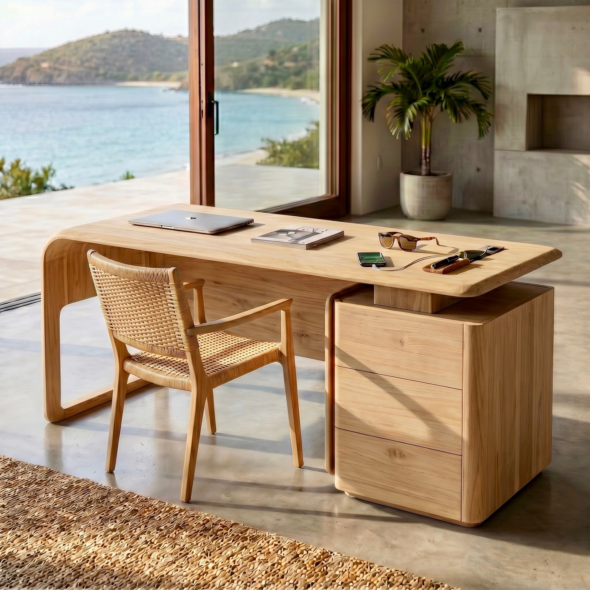 Bureau en teck d'exception