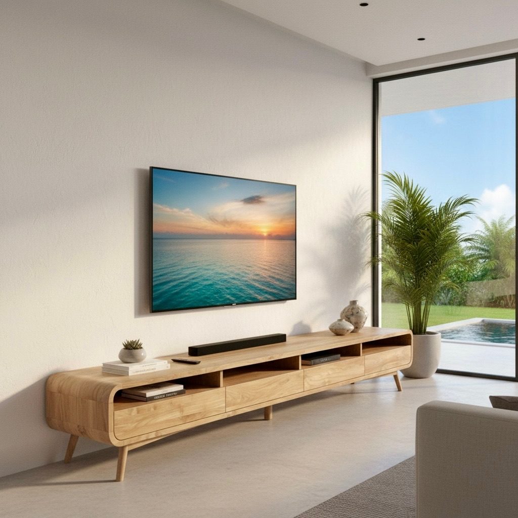 Meuble TV en teck 15 – Décors & Bois Guadeloupe