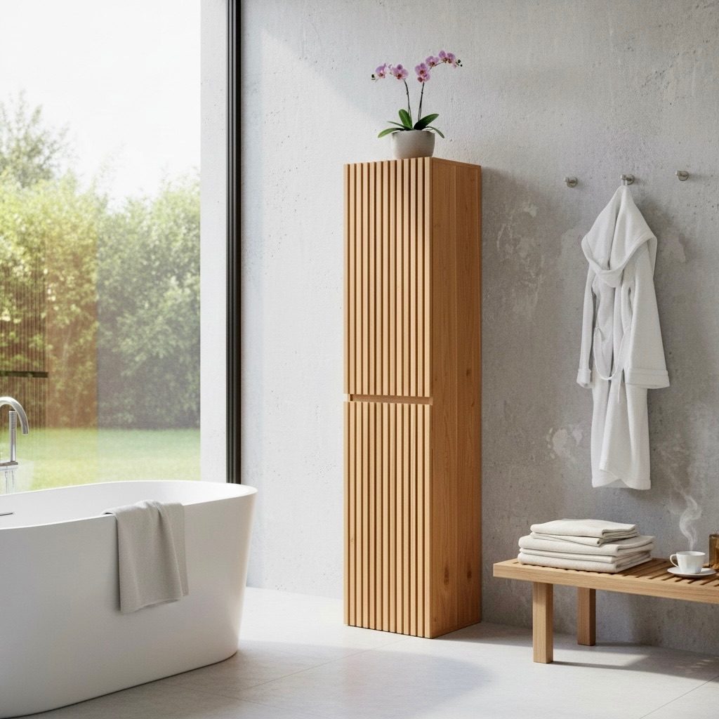 Casier de salle de bain en teck 5 – Décors & Bois Guadeloupe