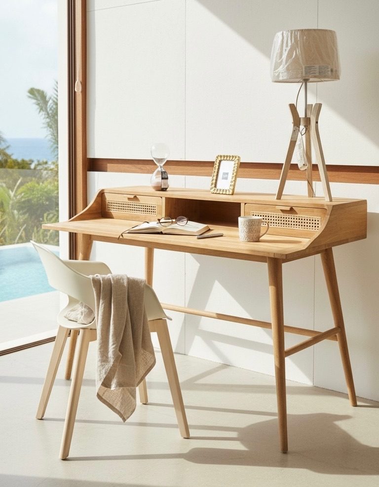 Bureau en teck 9 – Décors & Bois Guadeloupe