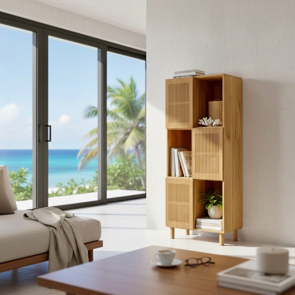 Bibliothèque en teck 10 – Décors & Bois Guadeloupe