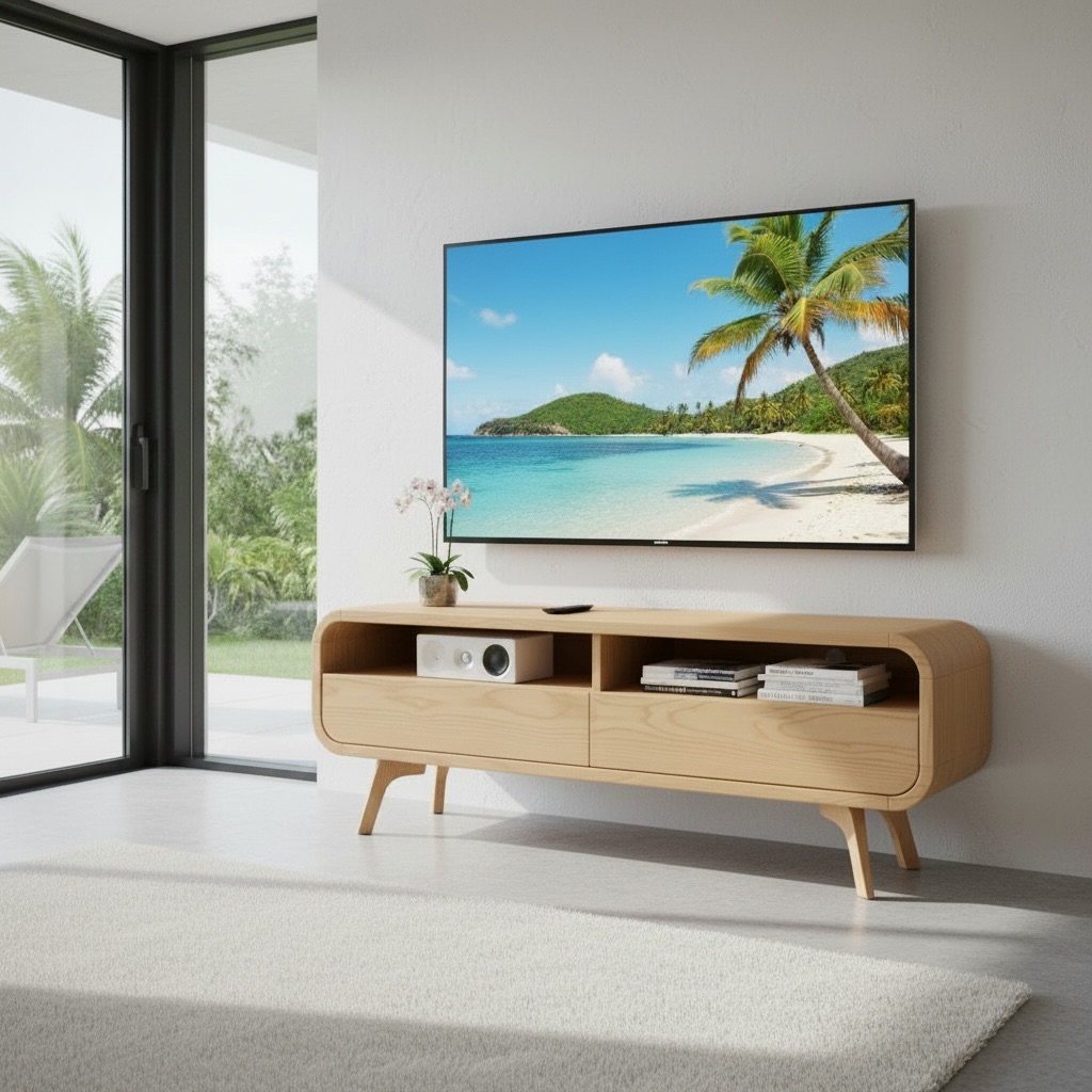 Meuble TV en teck 12 – Décors & Bois Guadeloupe