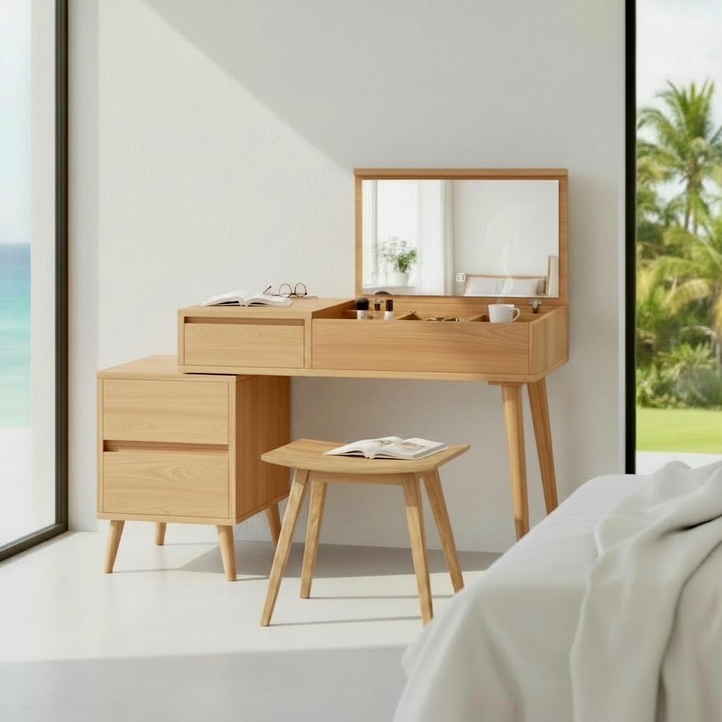 Coiffeuse en teck 1 – Décors & Bois Guadeloupe