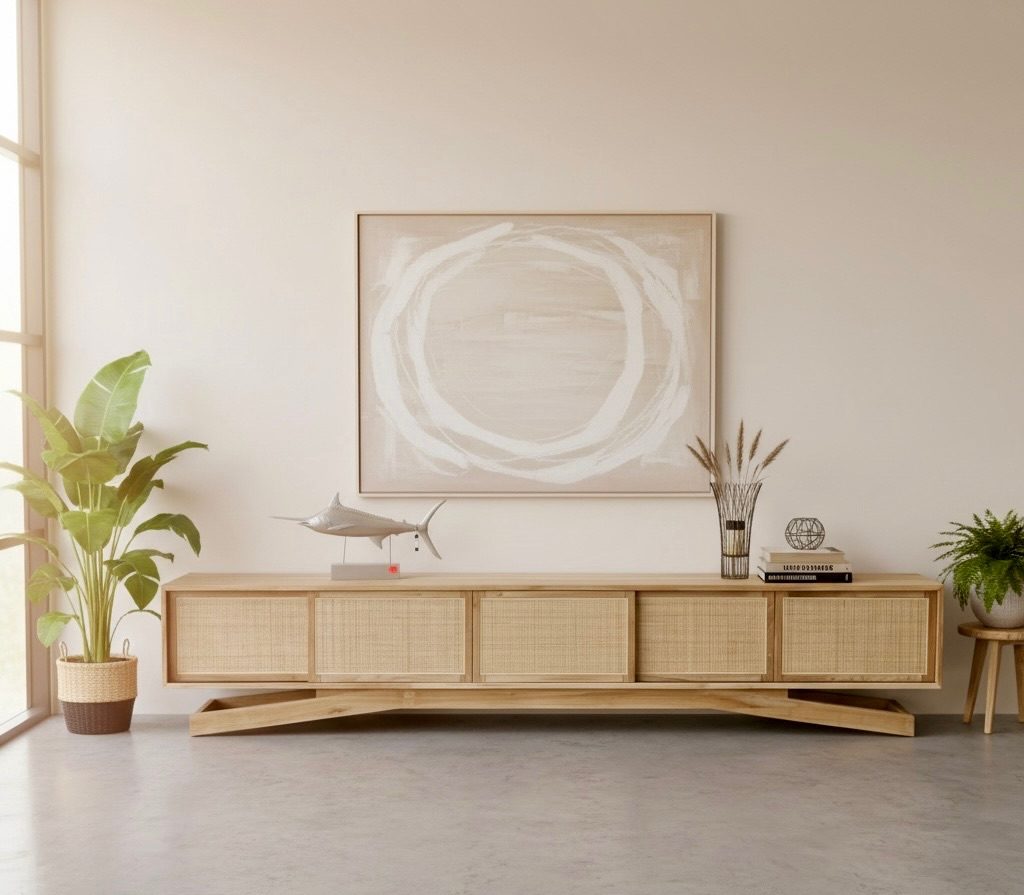 Meuble TV en teck 16 – Décors & Bois Guadeloupe
