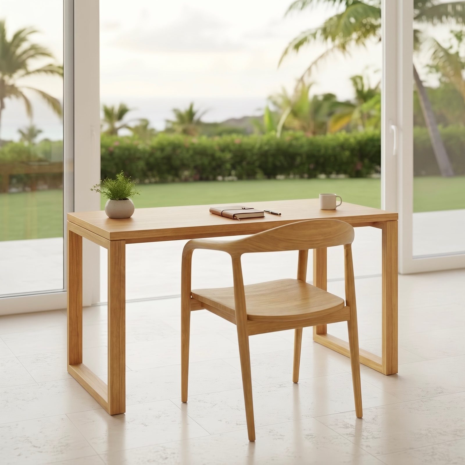Bureau en teck 16 – Décors & Bois Guadeloupe