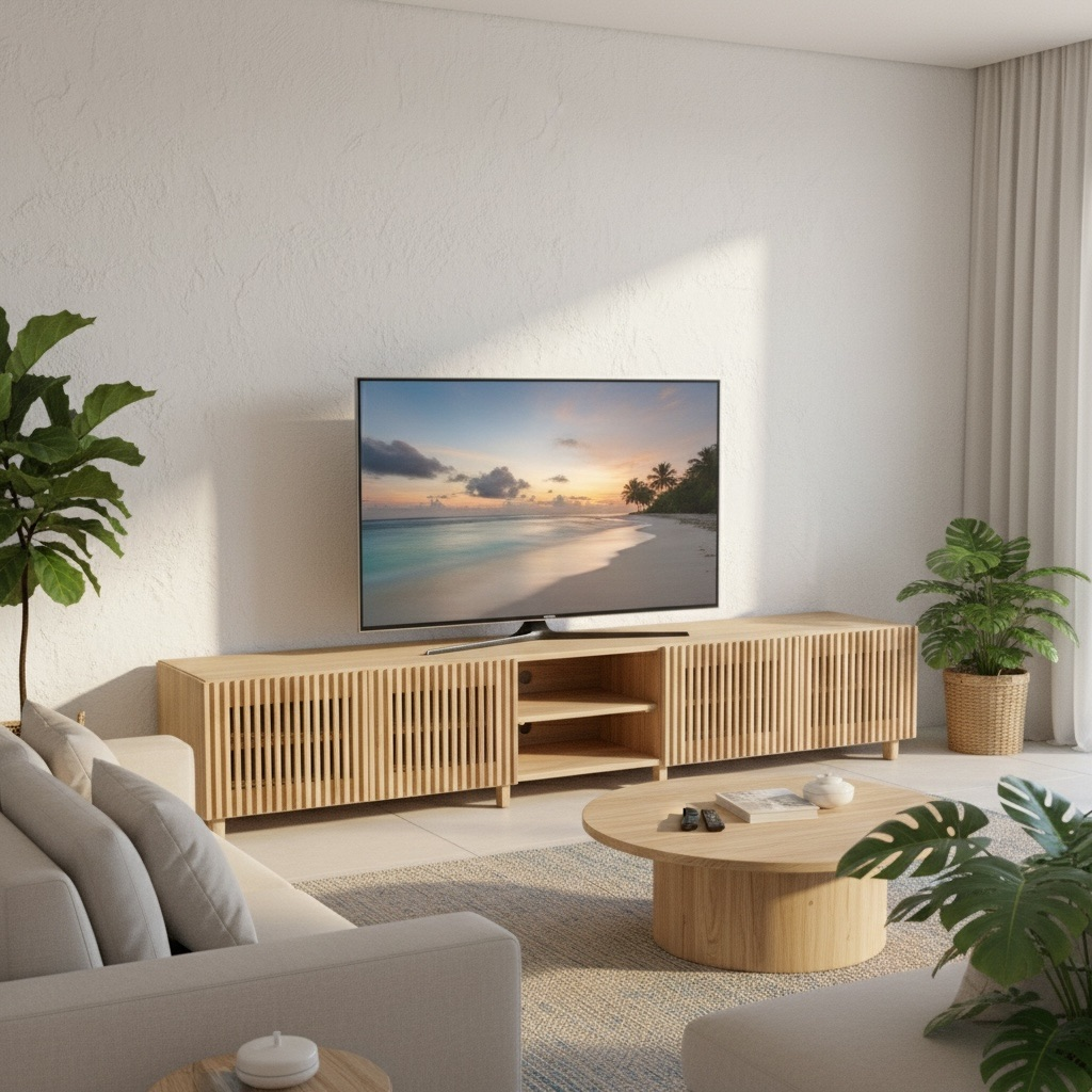 Meuble TV en teck 4 – Décors & Bois Guadeloupe