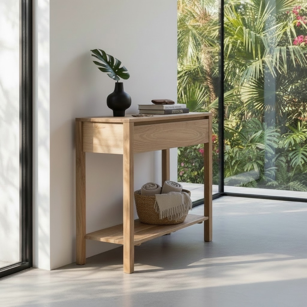 Console en teck 1 – Décors & Bois Guadeloupe