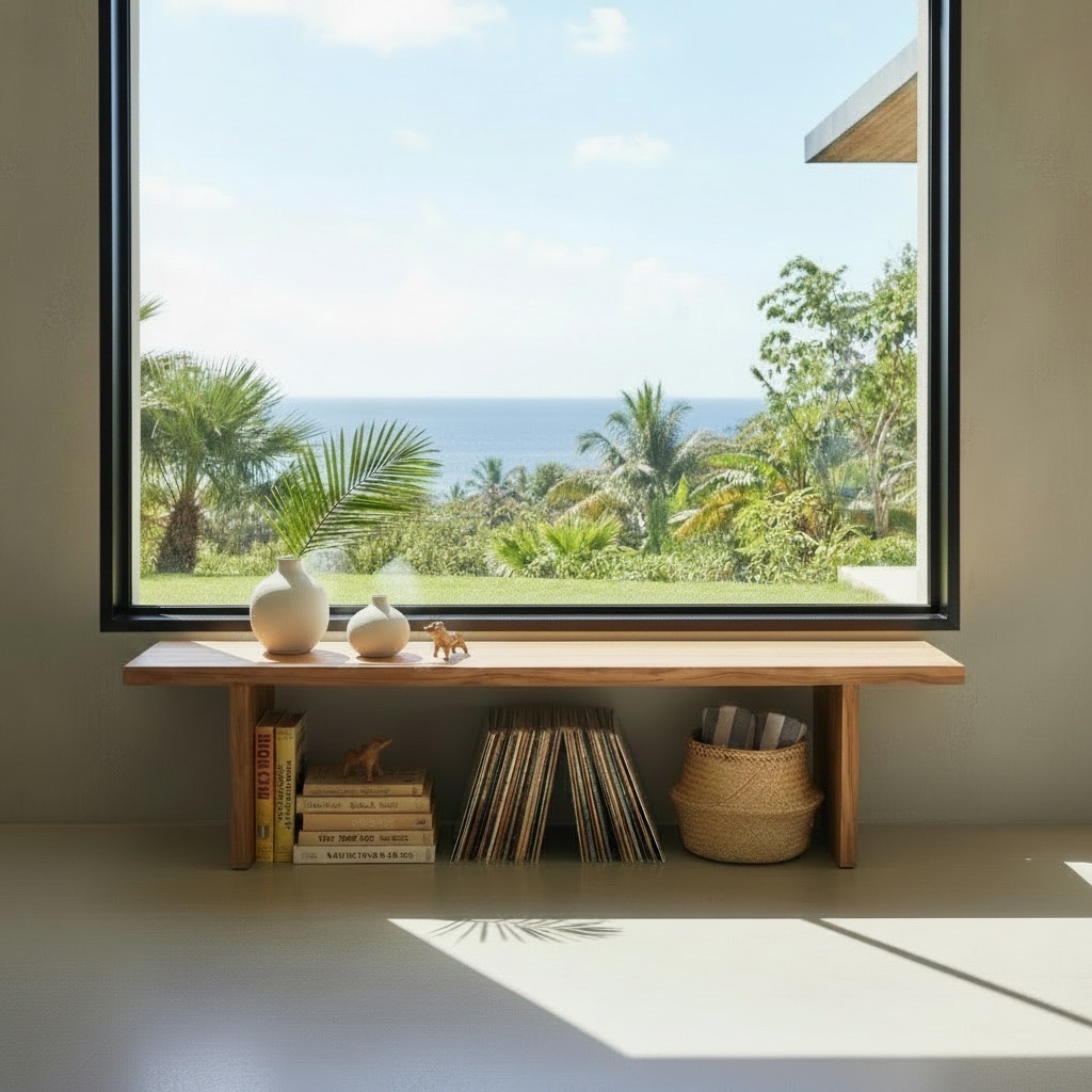 Banc en teck d'exception 18 – mobilier d'extérieur Décors & Bois Guadeloupe