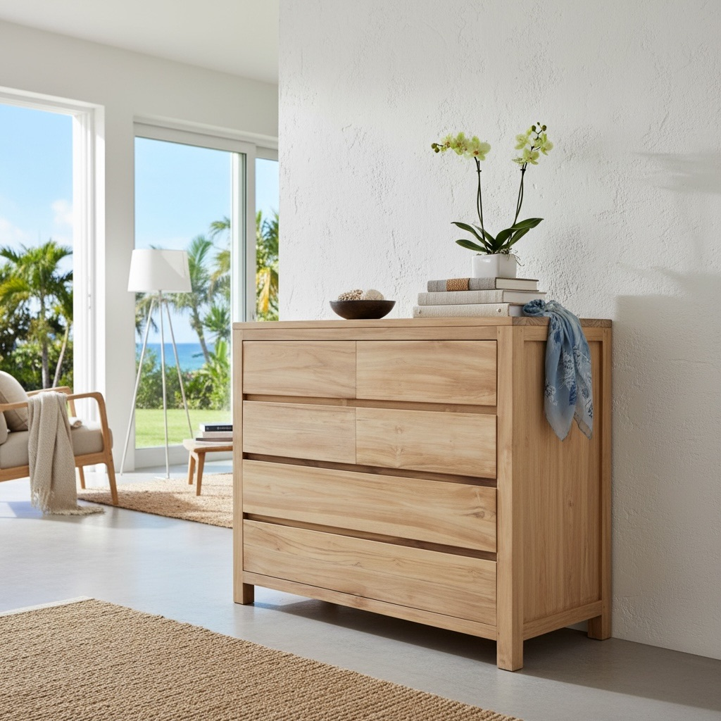 Commode en teck 1 – Décors & Bois Guadeloupe