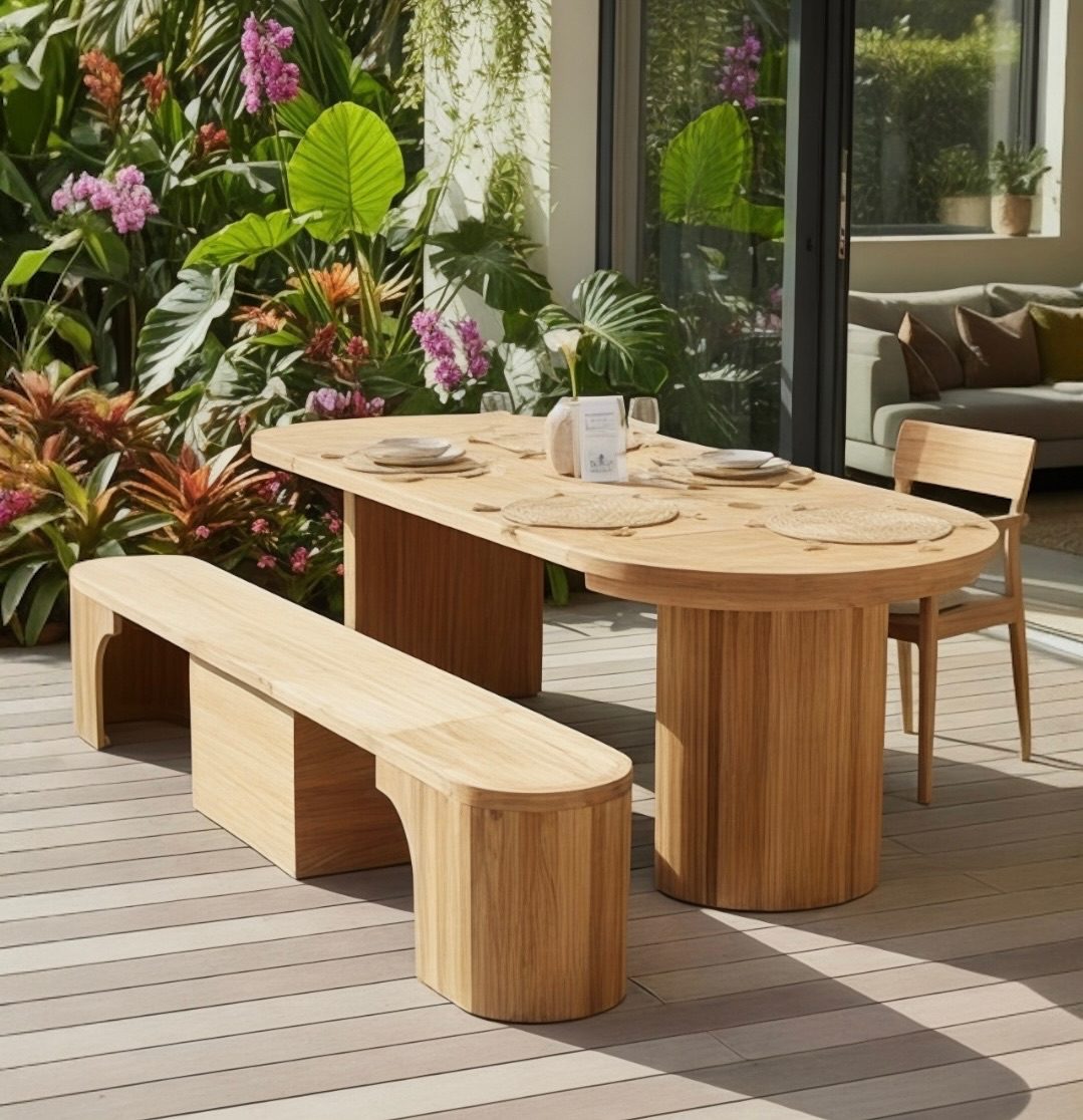 Table de salle à manger en teck 19 – Décors & Bois Guadeloupe