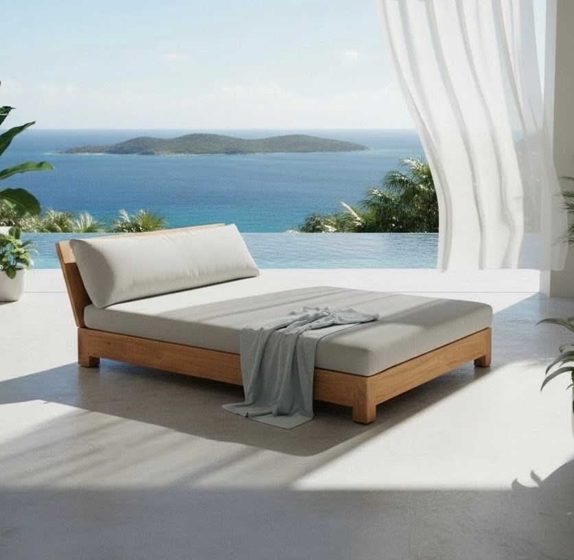 Daybed en teck 3 – Décors & Bois Guadeloupe