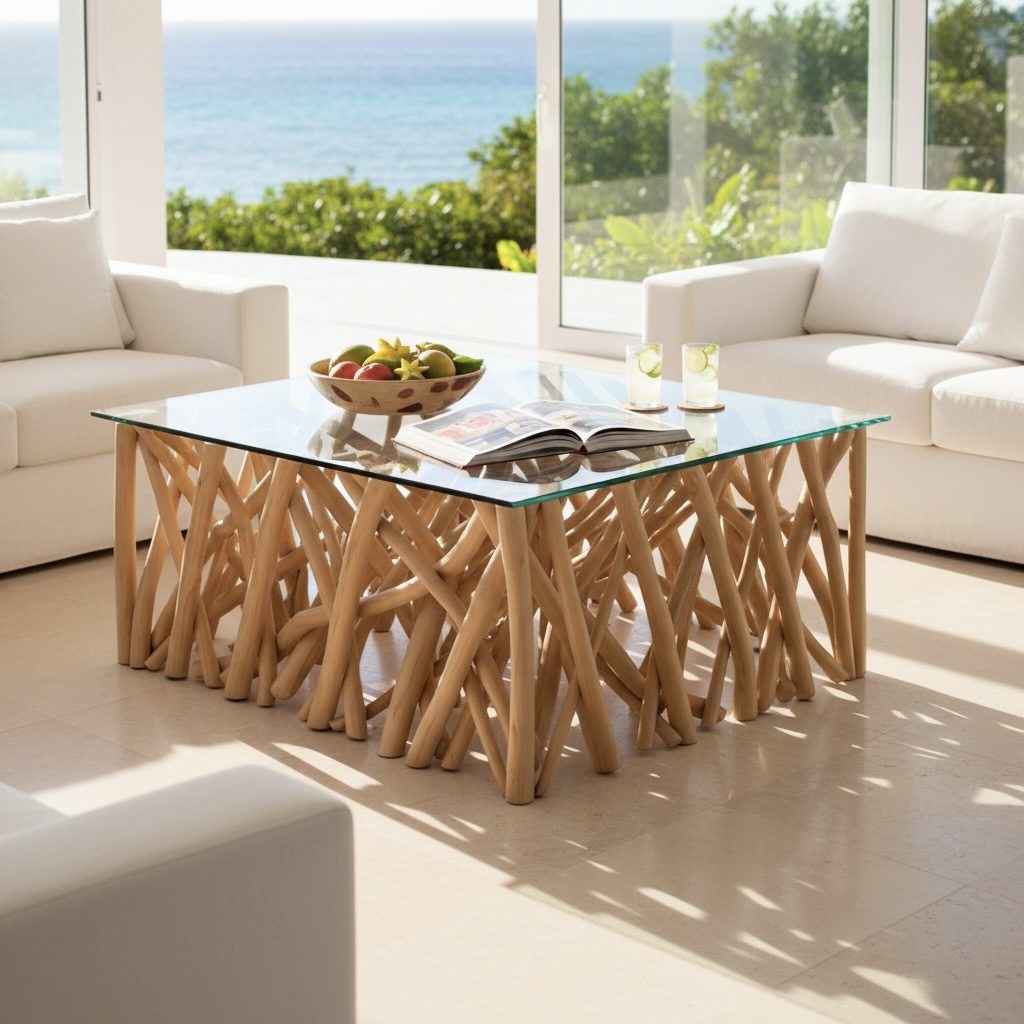 Table basse en teck 26 – Décors & Bois Guadeloupe