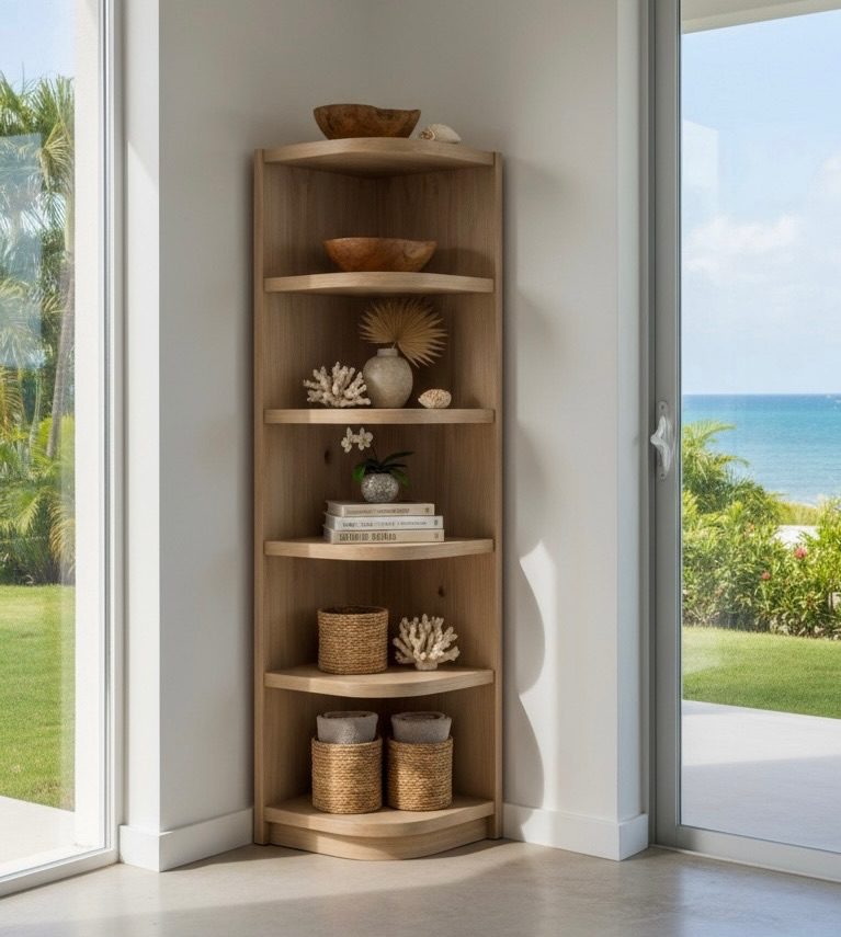 Bibliothèque en teck 9 – Décors & Bois Guadeloupe
