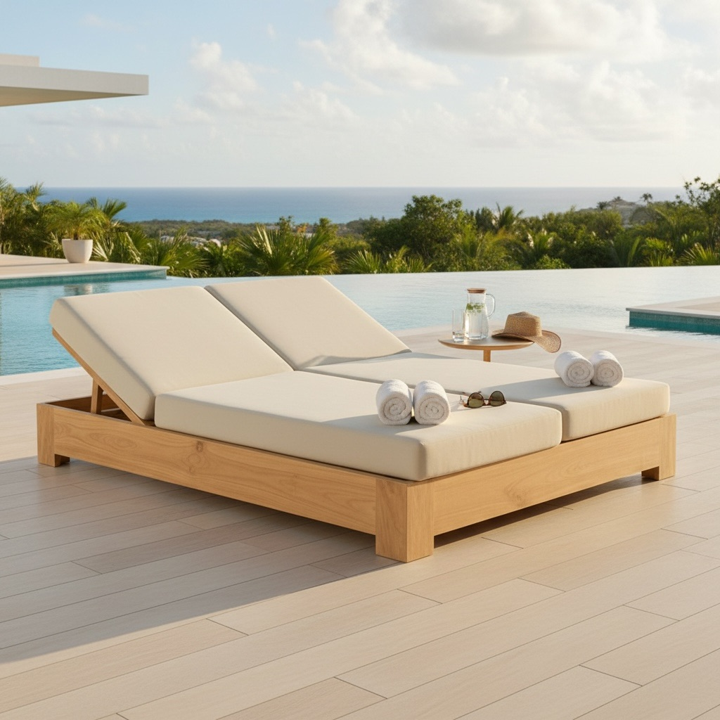 Daybed en teck 2 – Décors & Bois Guadeloupe