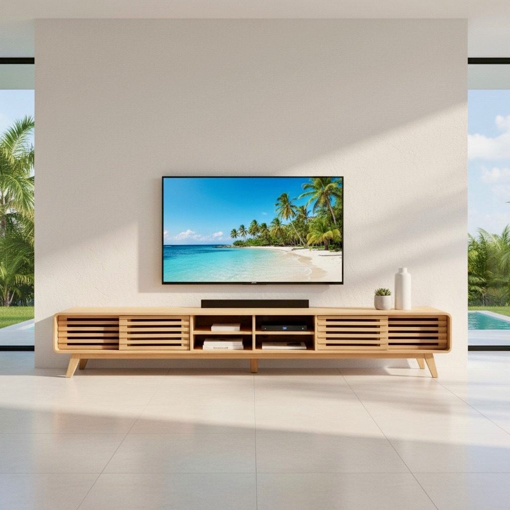 Meuble TV en teck 2 – Décors & Bois Guadeloupe