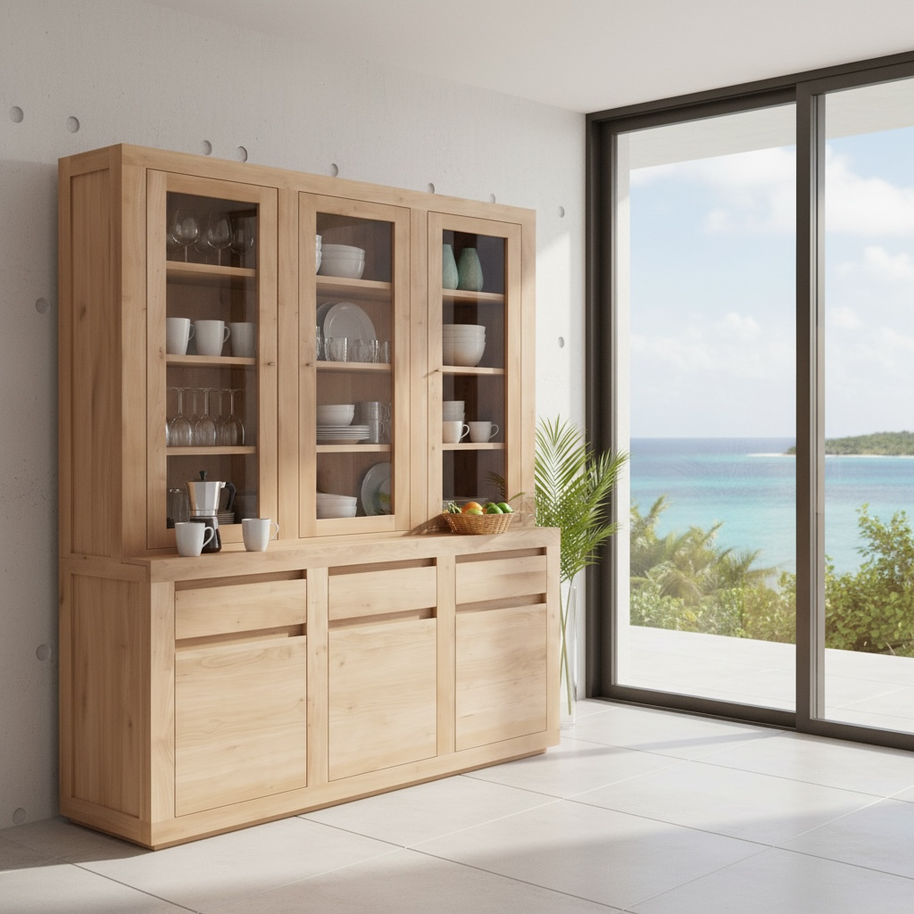 Vaisselier en teck 13 – Décors & Bois Guadeloupe