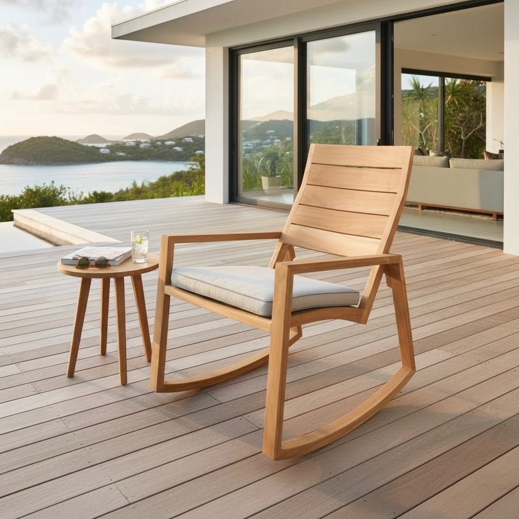Berceuse en teck 1 – Décors & Bois Guadeloupe