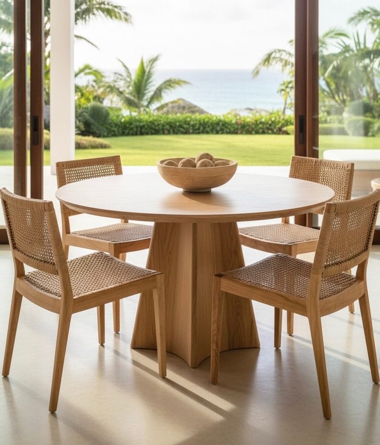Table de salle à manger en teck 8 – Décors & Bois Guadeloupe
