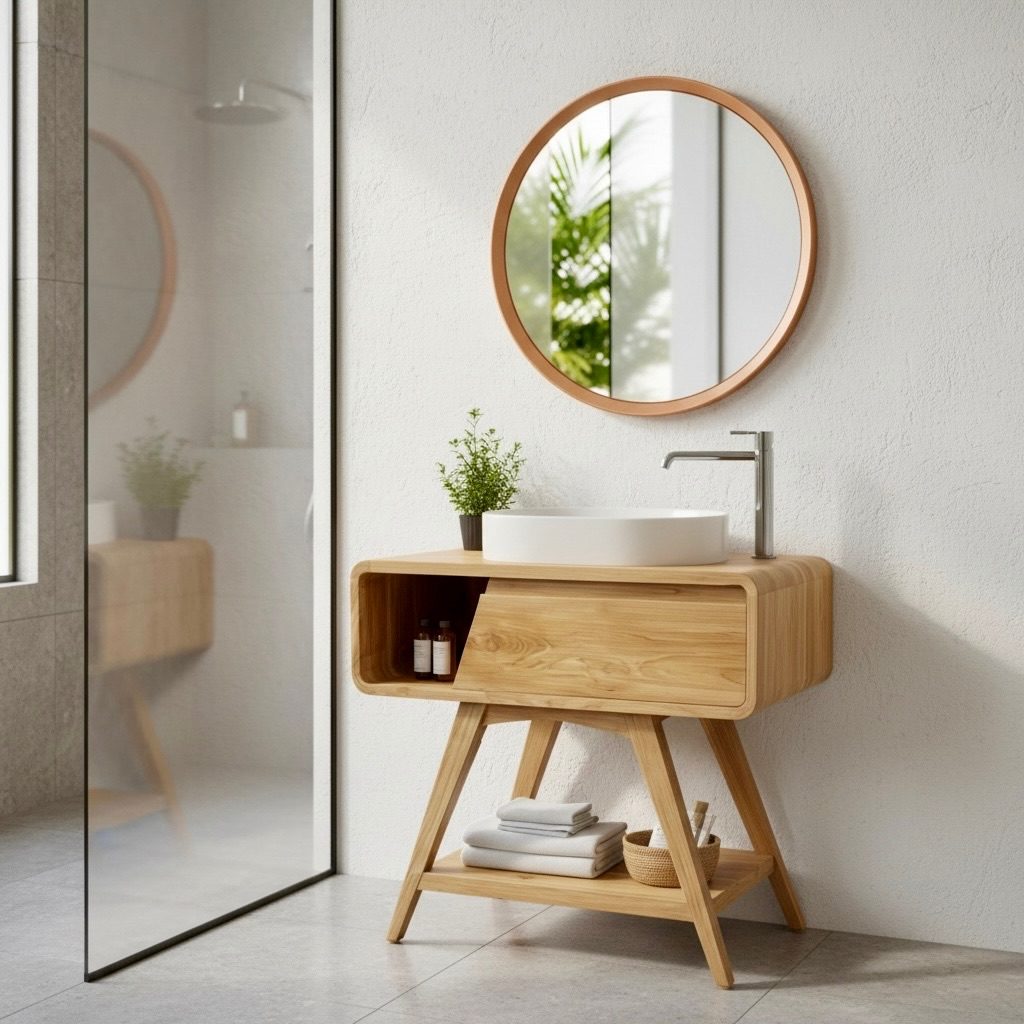 Meuble de salle de bain en teck 5 – Décors & Bois Guadeloupe