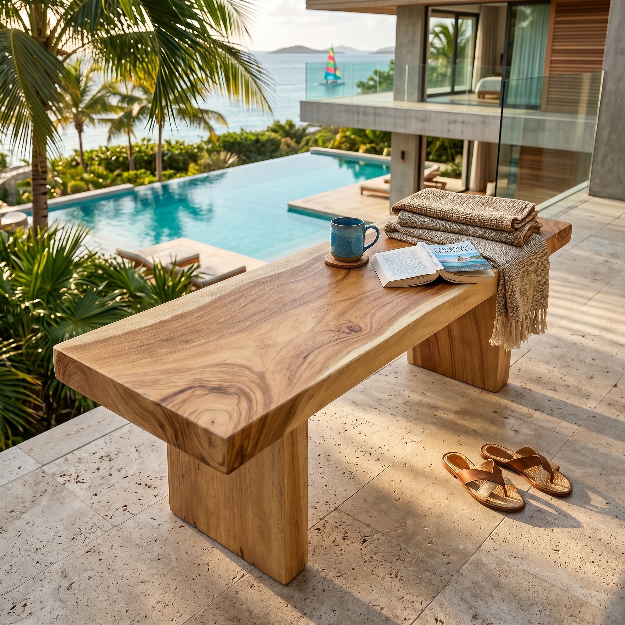 Banc en teck d'exception 5 – mobilier d'extérieur Décors & Bois Guadeloupe