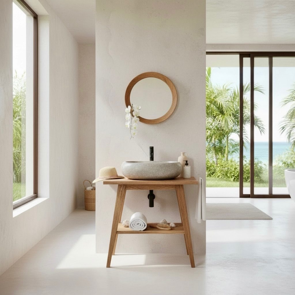 Meuble de salle de bain en teck 13 – Décors & Bois Guadeloupe