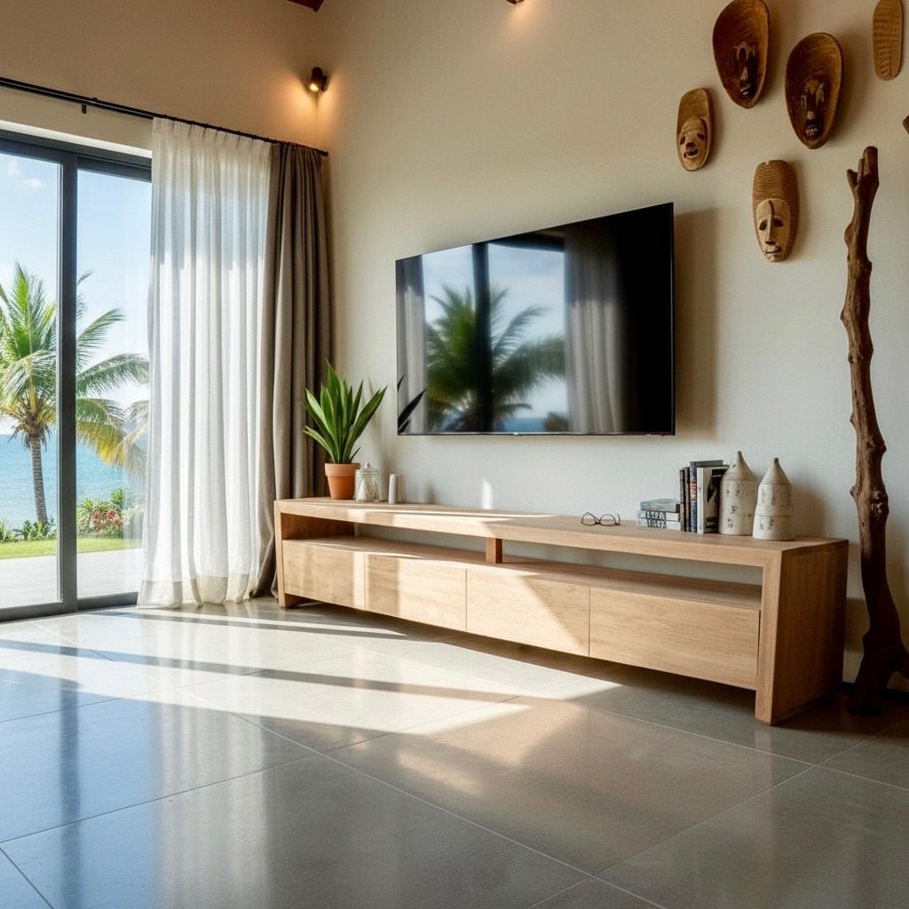 Meuble TV en teck 20 – Décors & Bois Guadeloupe