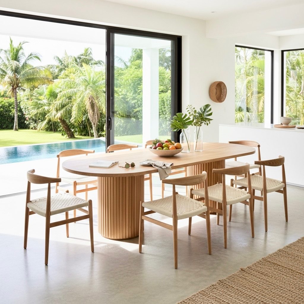 Table de salle à manger en teck 30 – Décors & Bois Guadeloupe