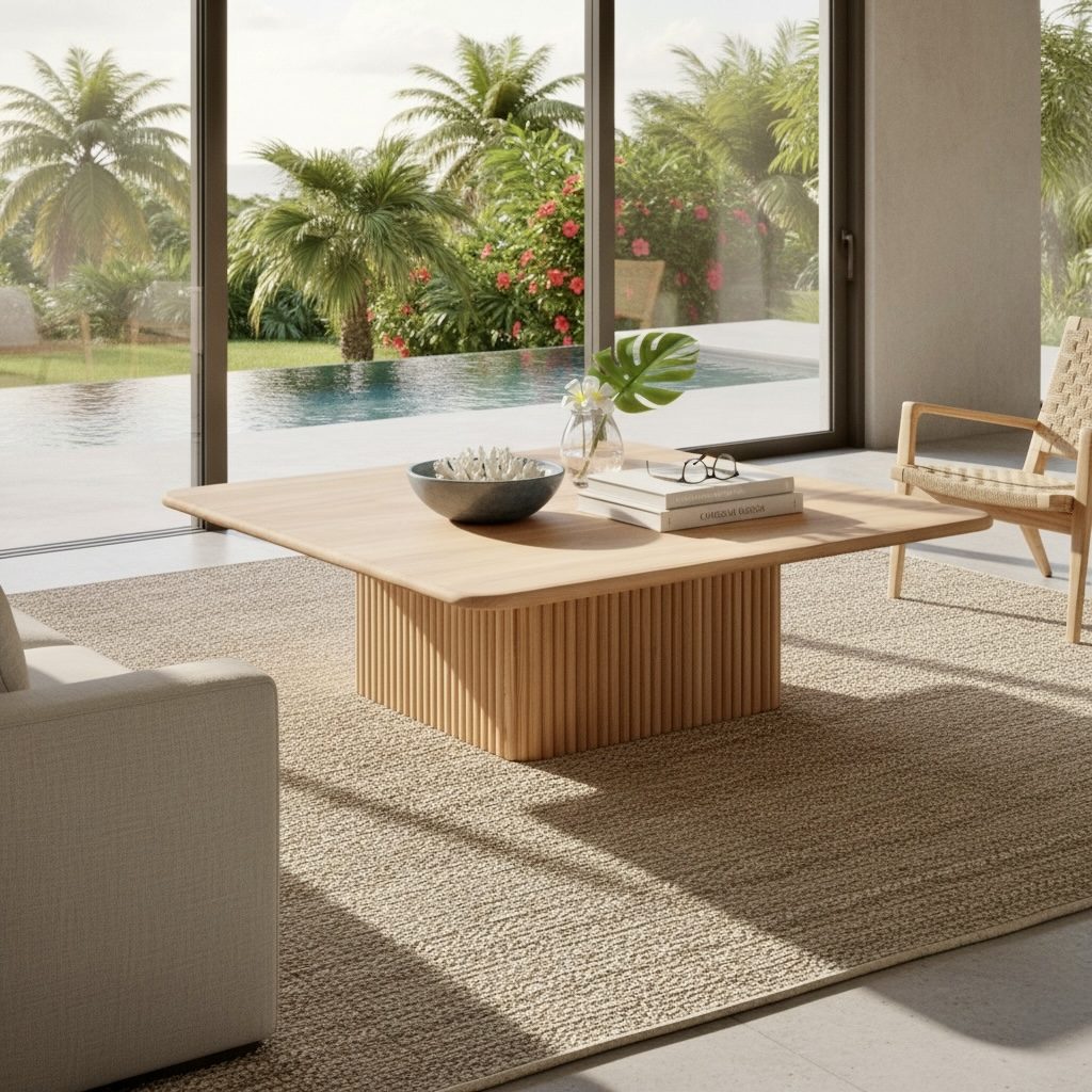 Table basse en teck 25 – Décors & Bois Guadeloupe