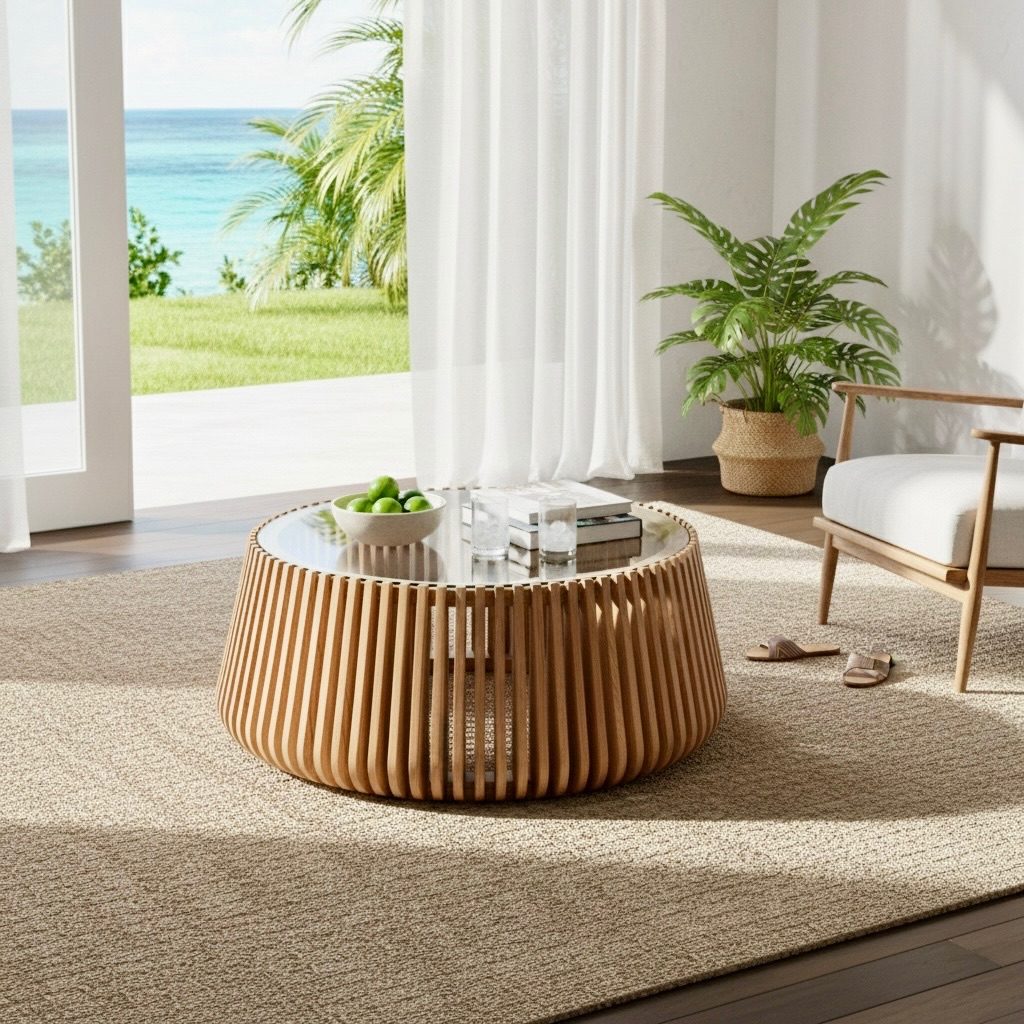 Table basse en teck 14 – Décors & Bois Guadeloupe
