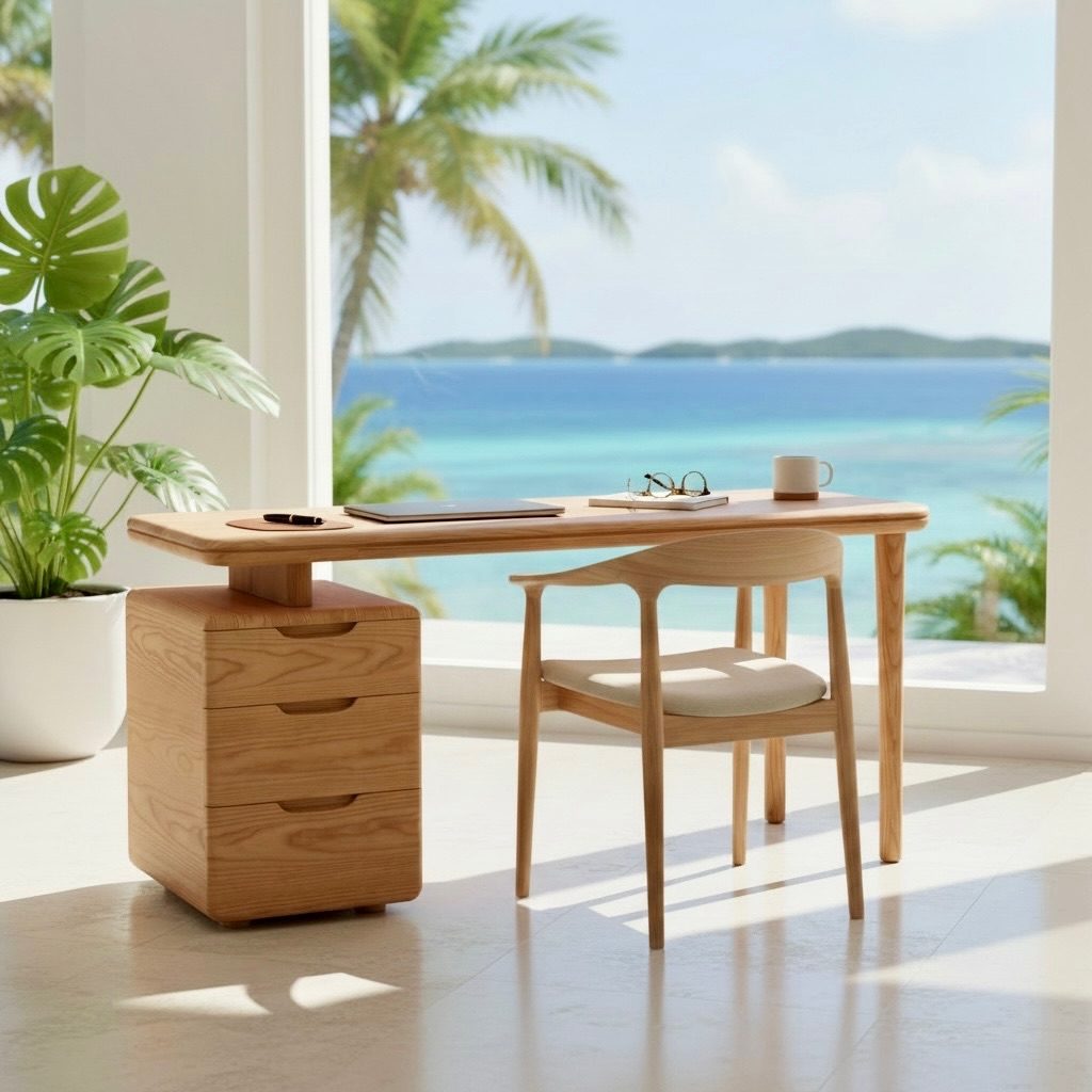 Bureau en teck 4 – Décors & Bois Guadeloupe