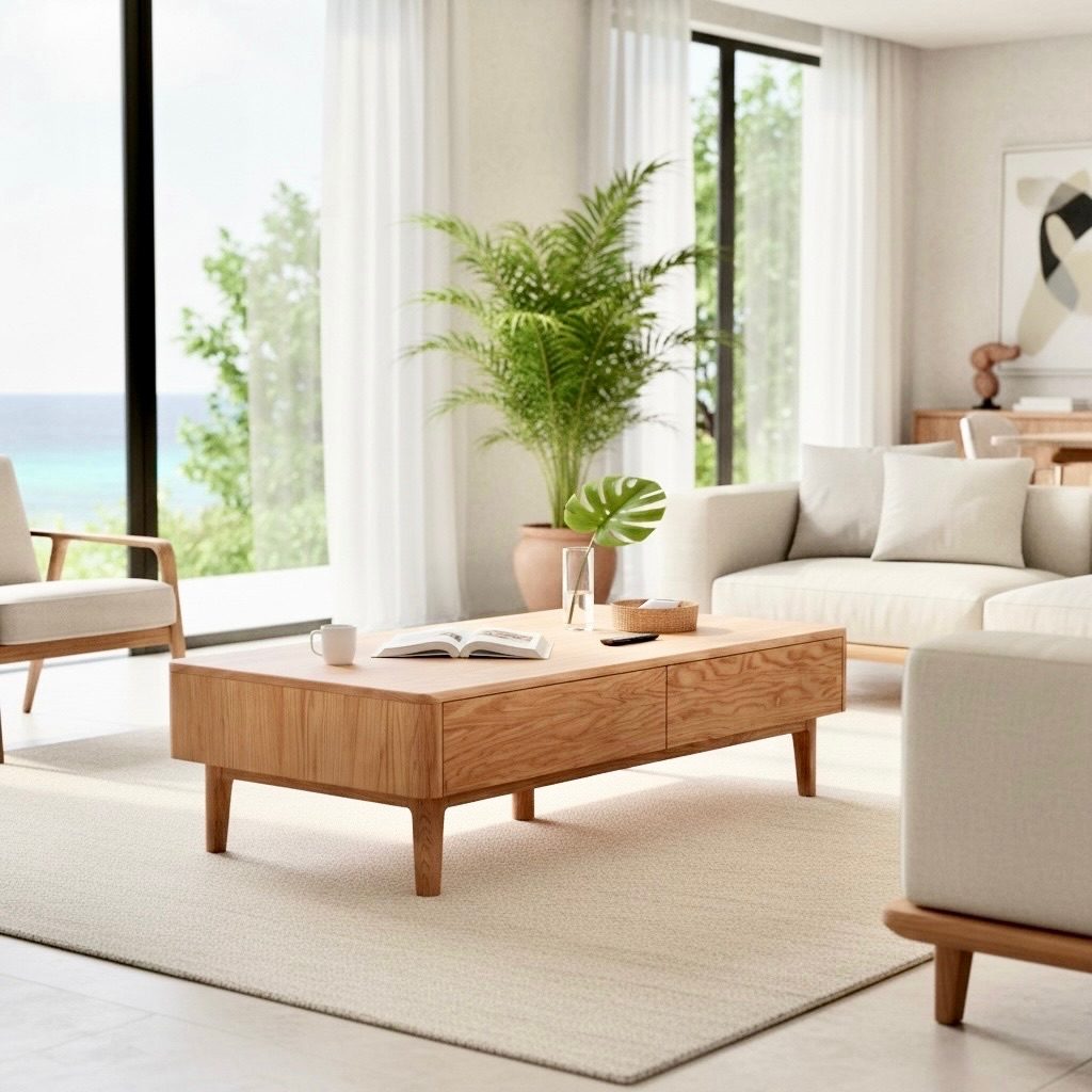Table basse en teck 28 – Décors & Bois Guadeloupe