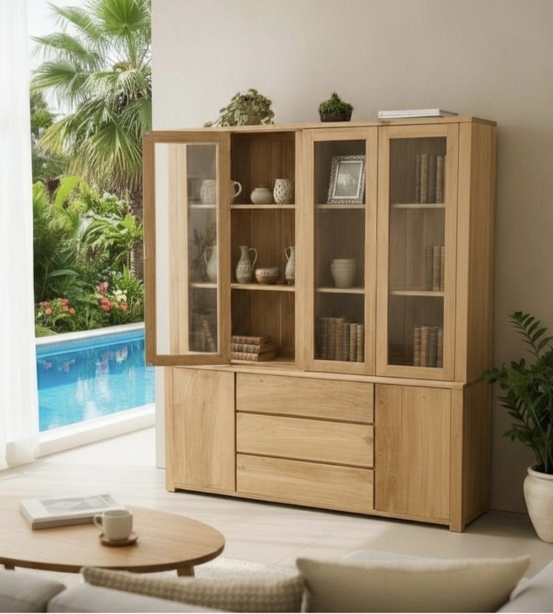 Vaisselier en teck 2 – Décors & Bois Guadeloupe