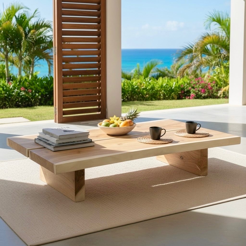 Table basse en teck 27 – Décors & Bois Guadeloupe