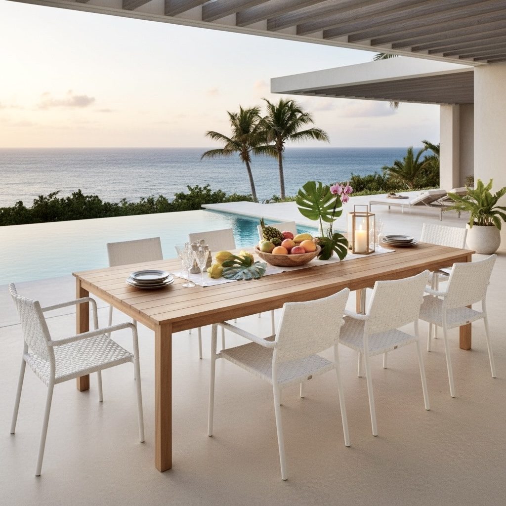 Table de salle à manger en teck 29 – Décors & Bois Guadeloupe