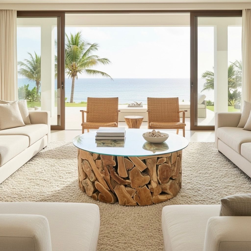 Table basse en teck 11 – Décors & Bois Guadeloupe
