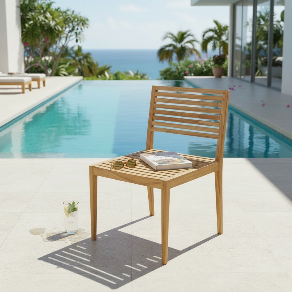 Chaise en teck 2 – Décors & Bois Guadeloupe