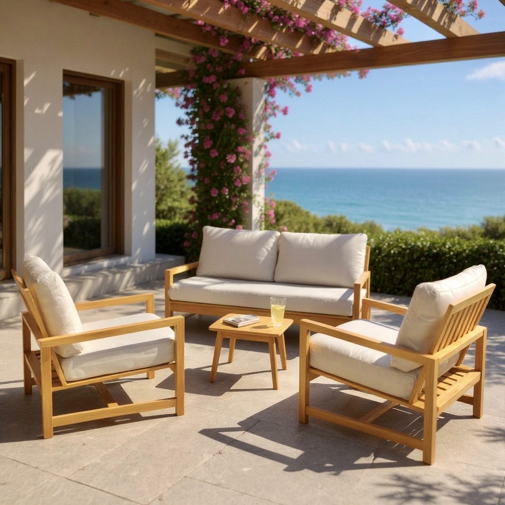 Salon d'extérieur en teck 9 – Décors & Bois Guadeloupe