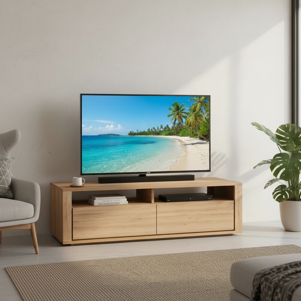 Meuble TV en teck 11 – Décors & Bois Guadeloupe